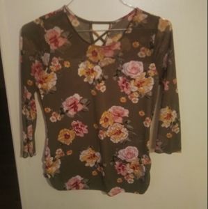 Womans Floral Blouse